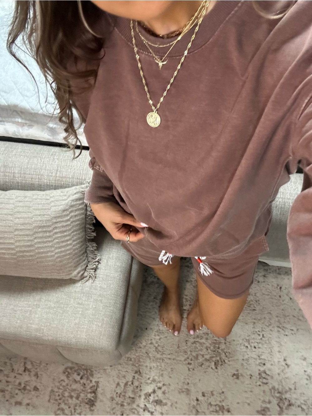 LAST ONE🤎New🤎Washed Java Brown Lounge Set - Picture 5 of 7